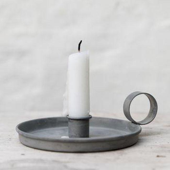 Metalen kandelaar 1 kaars - Afbeelding 2