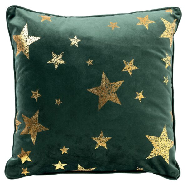 sierkussen stars 45 x 45 groen