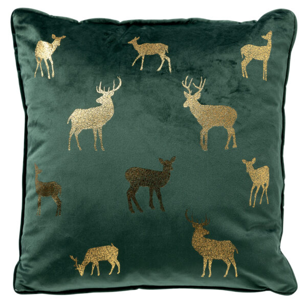 sierkussen deer_45x45cm_groen