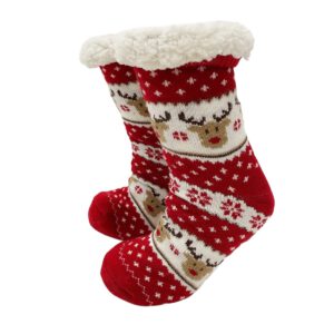 Huissokken Rowen Biking Red – warme, comfortabele huissokken in rode kleur